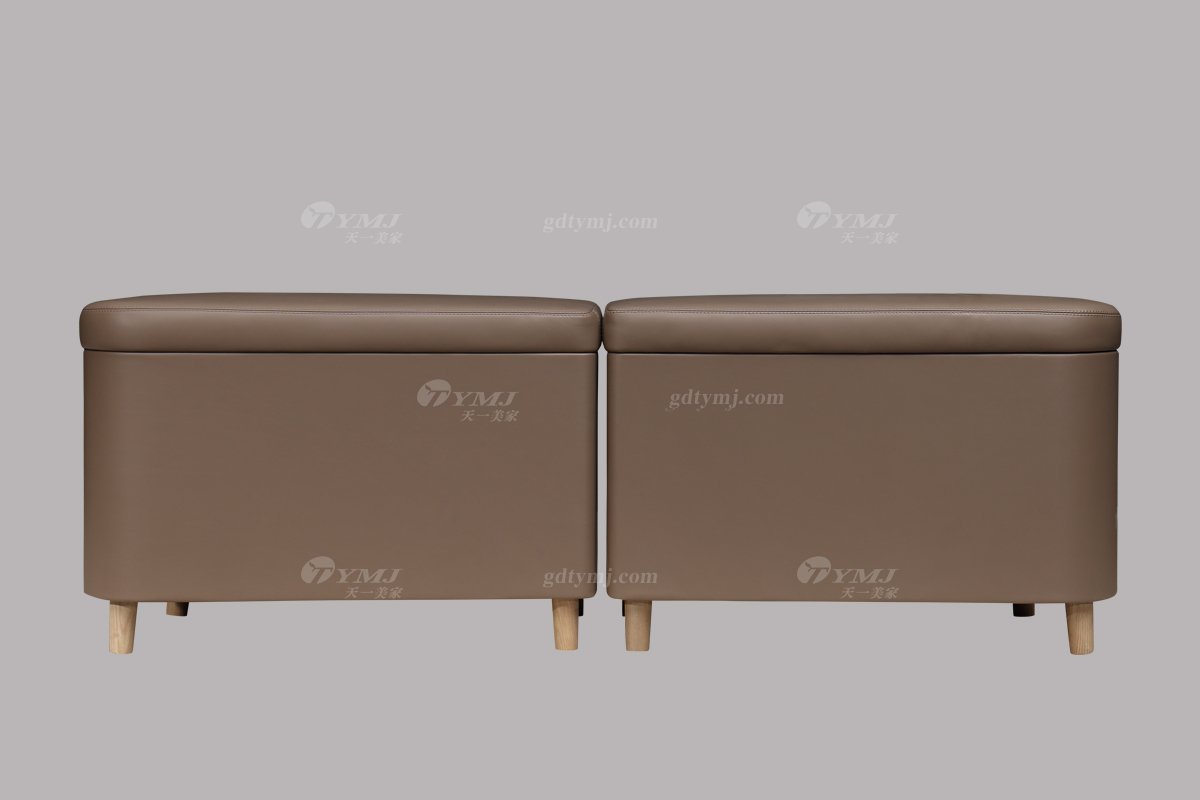 91精品久久久久久水蜜桃别墅会所家具品牌现代极简北欧创意卧室家具头层皮双人床系列床尾凳