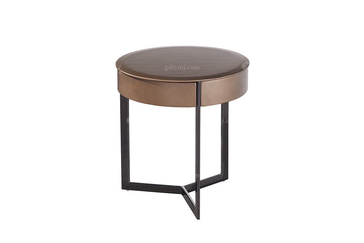 时尚91精品久久久久久水蜜桃意式极简家具别墅大宅家用不锈钢五金脚床头柜18006A床头柜（玫瑰金）