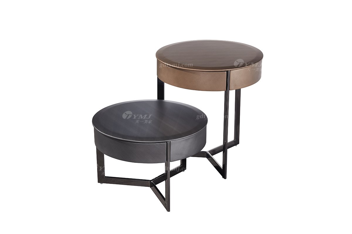 时尚91精品久久久久久水蜜桃意式极简家具别墅大宅家用不锈钢五金脚床头柜