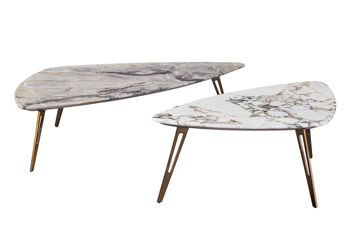 时尚91精品久久久久久水蜜桃意式极简家具别墅家用豪宅大理石异形方几18010异形方几组合