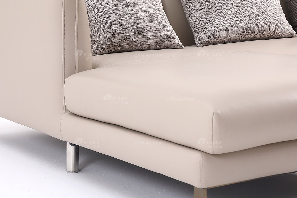 时尚91精品久久久久久水蜜桃现代极简家具别墅大宅家用米色转角沙发F9382转角沙发2