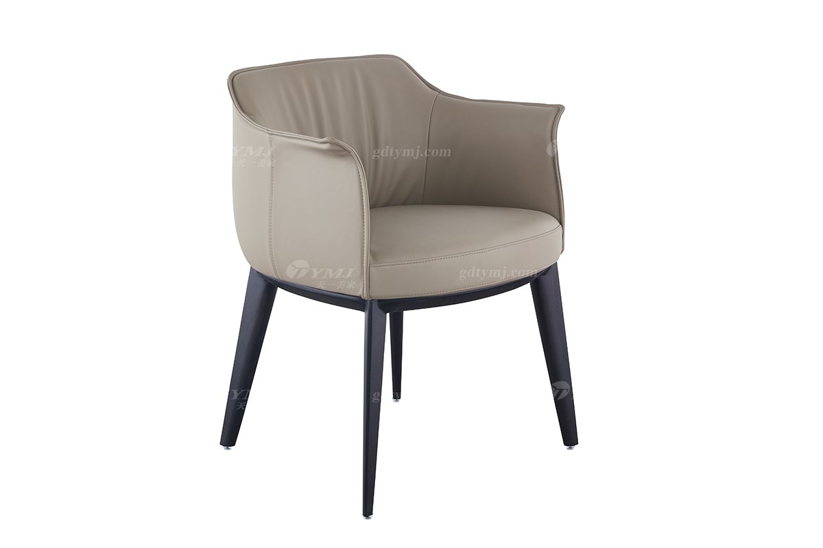 现代简约家具91精品久久久久久水蜜桃别墅会所家用时尚实木真皮餐椅