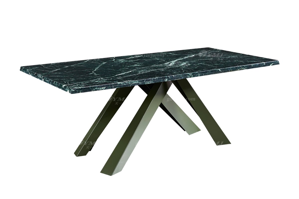  现代简约家具91精品久久久久久水蜜桃别墅会所家用时尚天然大理石长餐桌