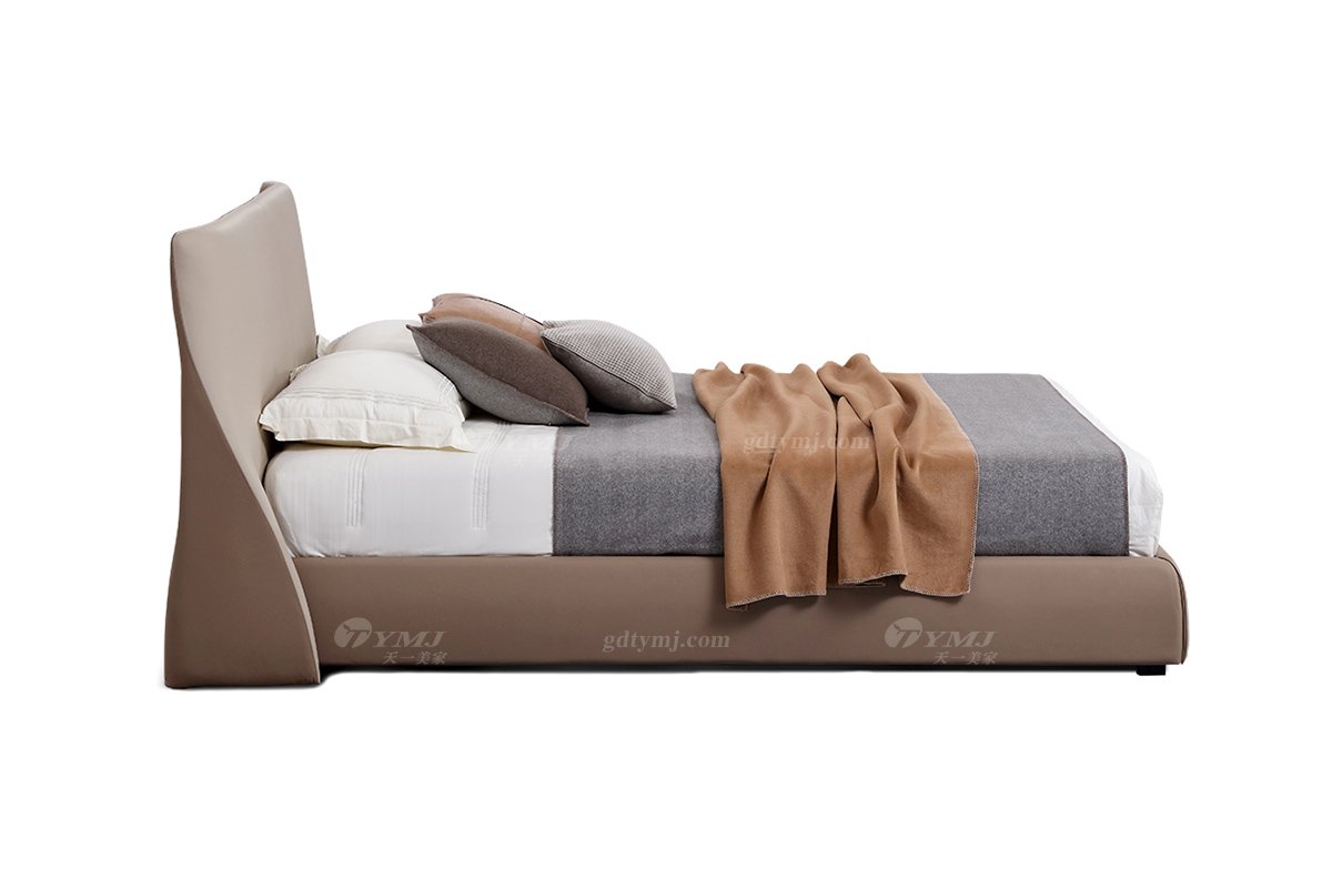  现代简约家具91精品久久久久久水蜜桃别墅会所家用时尚舒适皮艺大床婚床双人床A2513-1