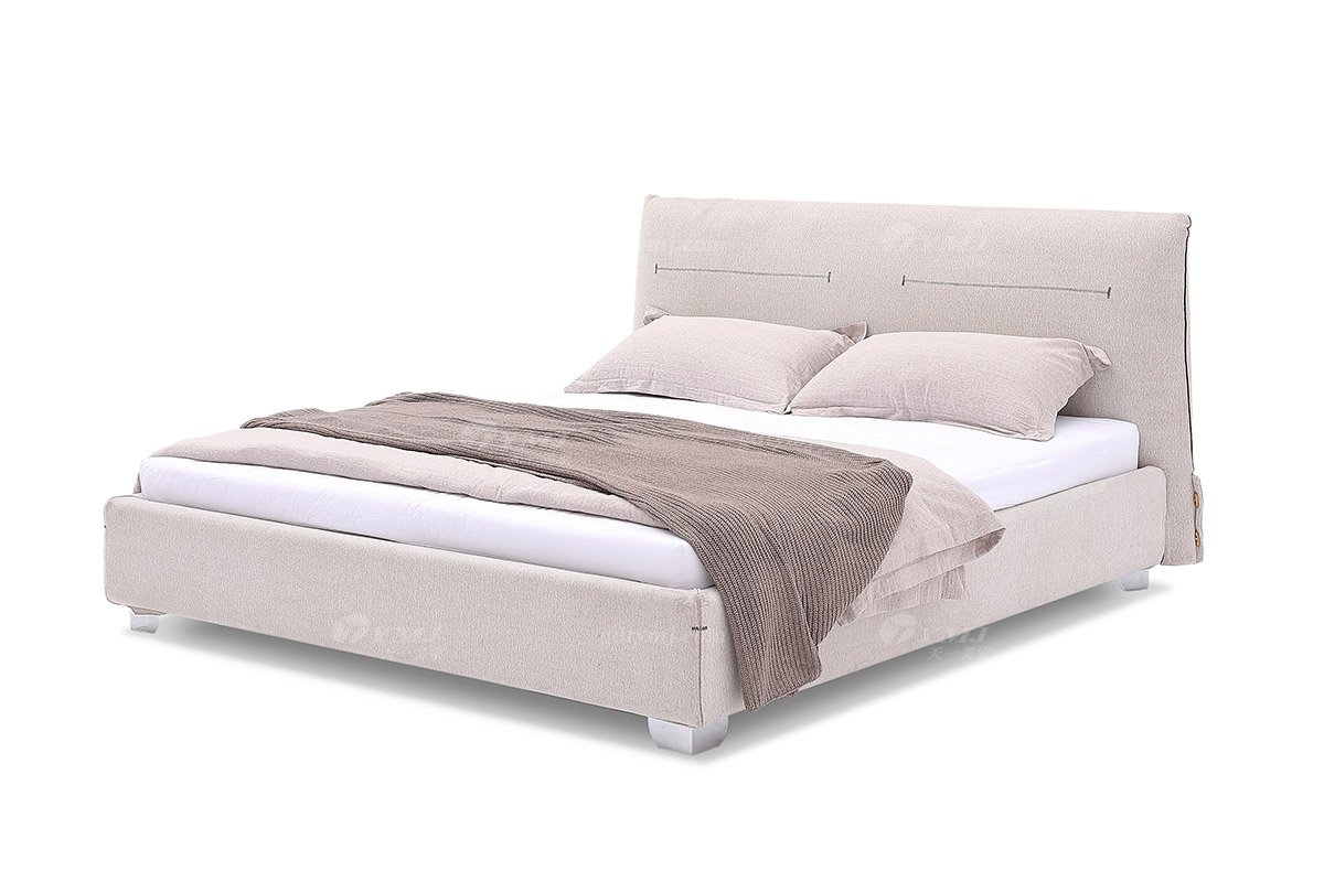  现代简约家具91精品久久久久久水蜜桃别墅会所家用时尚舒适布艺主卧大床婚床双人床K3250-1